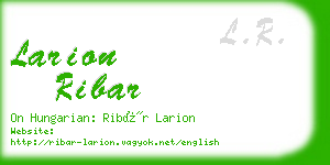 larion ribar business card